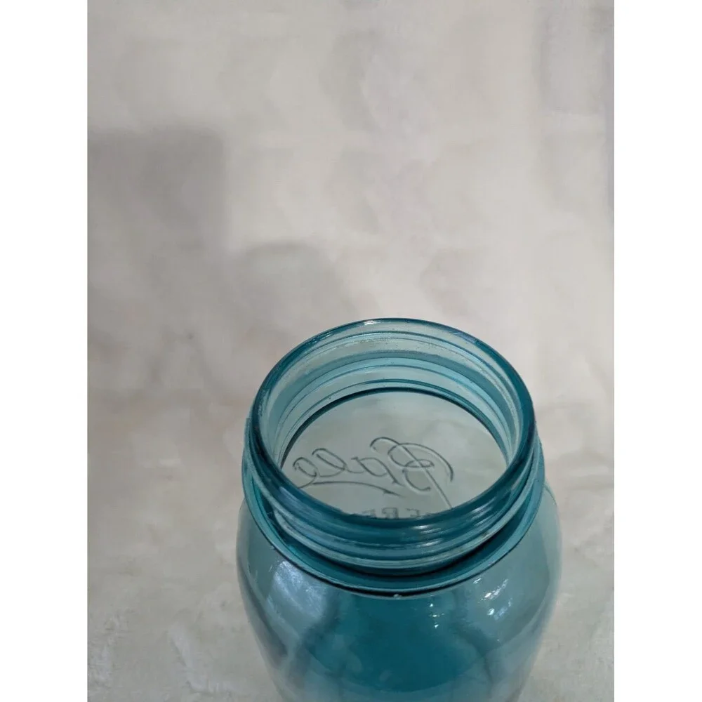 Vintage Ball Perfect Mason Blue Quart Mason #3 Jar 1923-1933